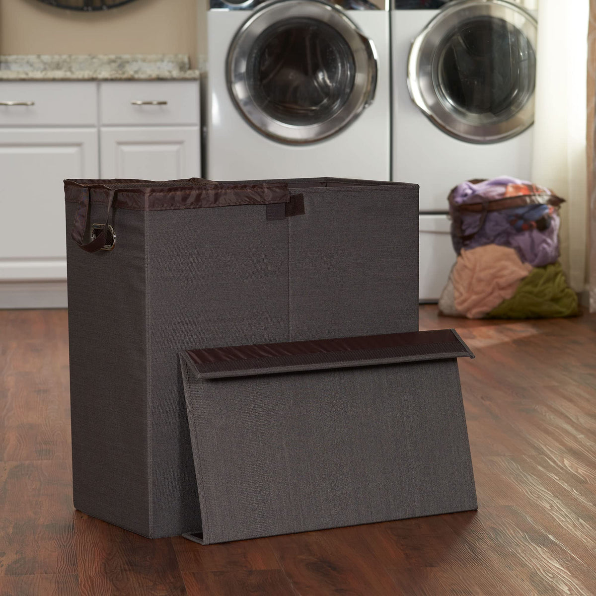 Household Essentials Collapsible Double Laundry Hamper Sorter