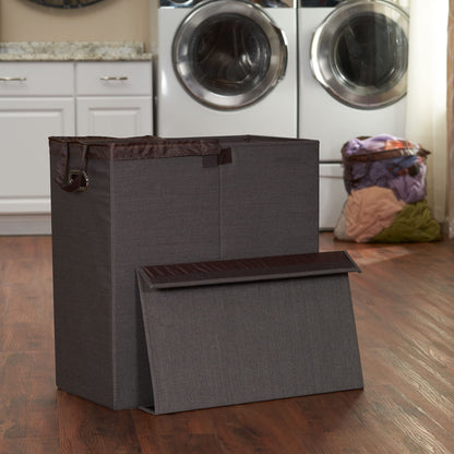 Household Essentials Collapsible Double Laundry Hamper Sorter