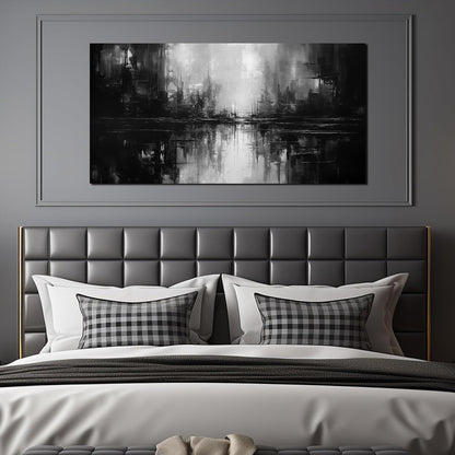 TYTAUPT Abstract Canvas Wall Art For Living Room Black and White Wall Art For Office Bedroom Wall