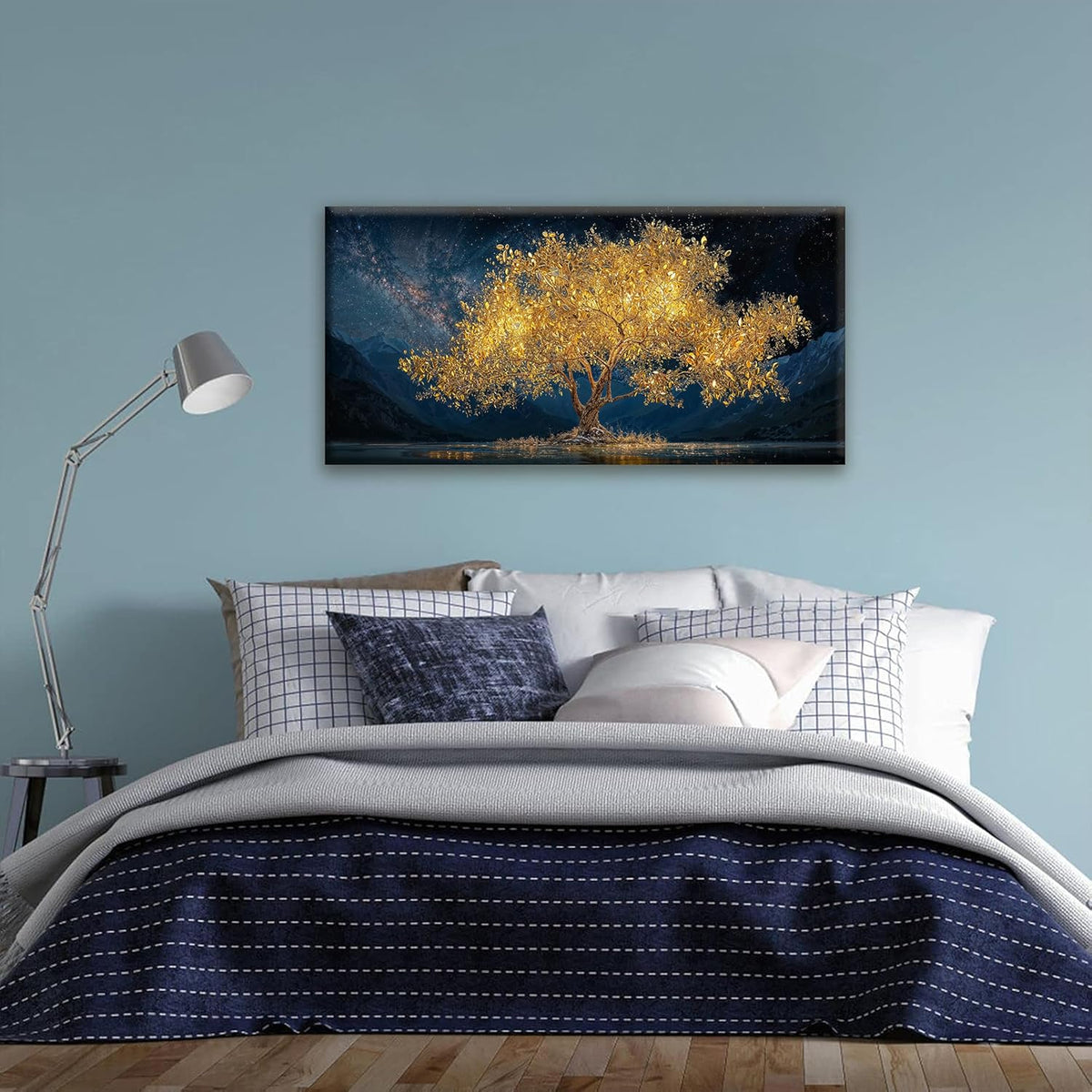 Tsomzxng Modern Canvas Wall Art Decor Print Paintings Gold Tree Of Life Landscape Painting Prints