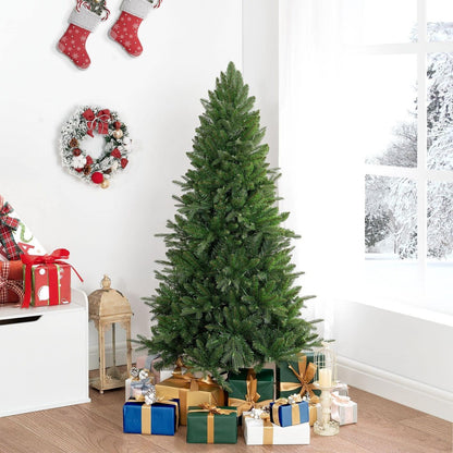Naomi Home 4.5ft Christmas Tree with Lights, Realistic Fir Christmas Tree Prelit with 679 Branch