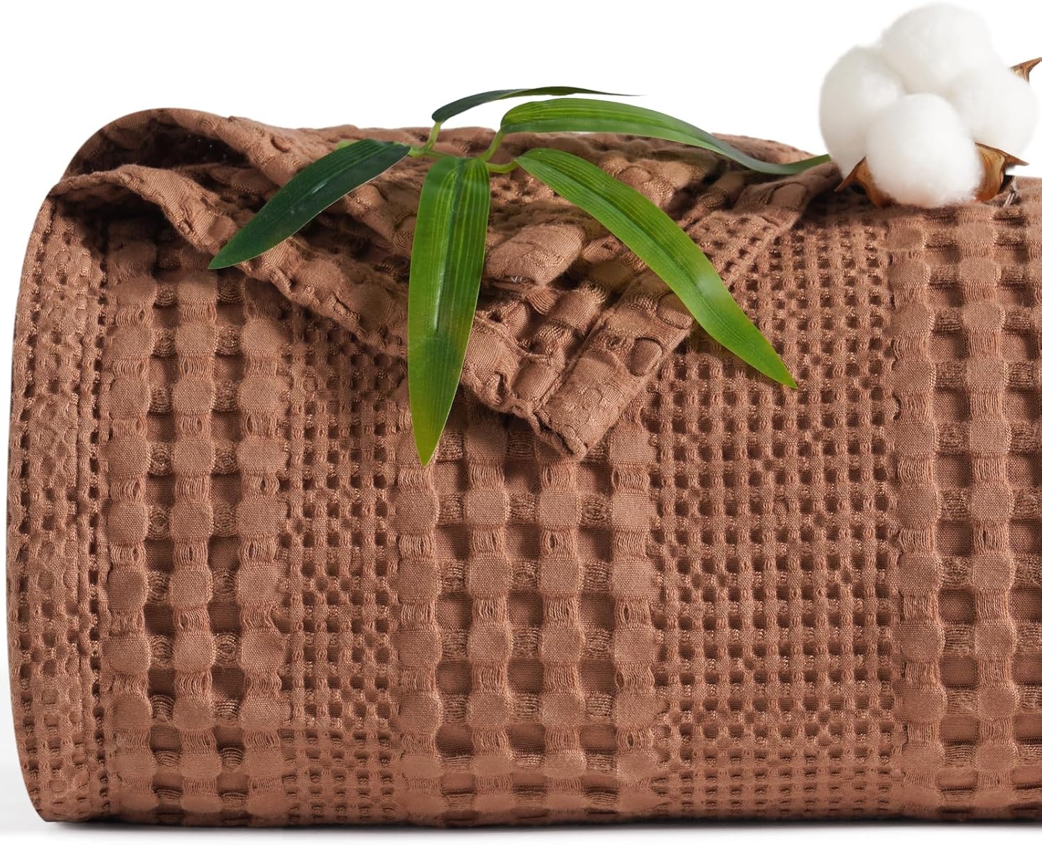 PHF Cooling Waffle Blanket Queen Size,Lightweight 60% Rayon Derived from Bamboo & 40% Cotton