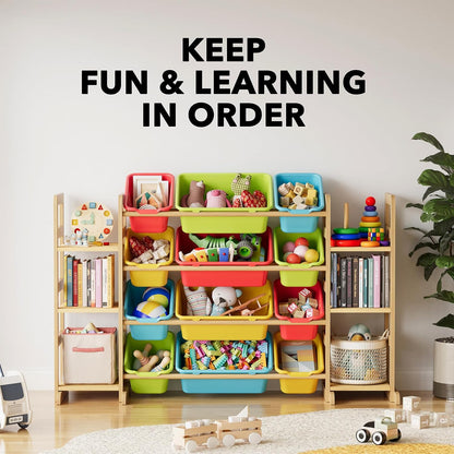 SpaceAid Toy Storage Organizer with 6 Shelves and 12 Bins, Toy Organizers Storage Bookshelf, Kids