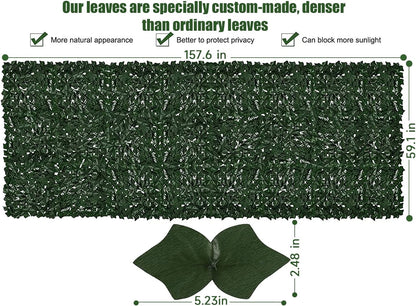Faux Ivy Privacy Fence Screen Outdoor Expandable Artificial Greenery Roll Fake Hedge Wall Patio