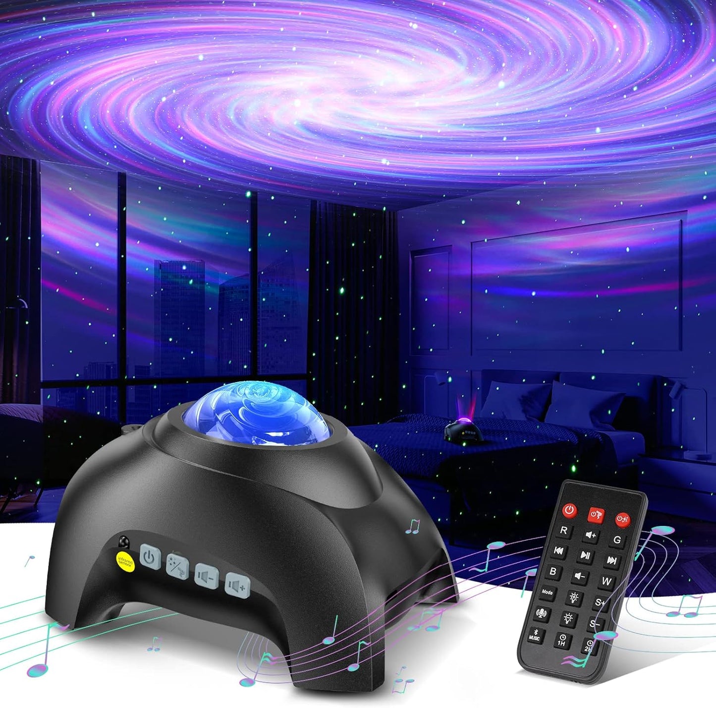 Northern Galaxy Light Aurora Projector with 33 Light Effects, Night Lights LED Star Projector for