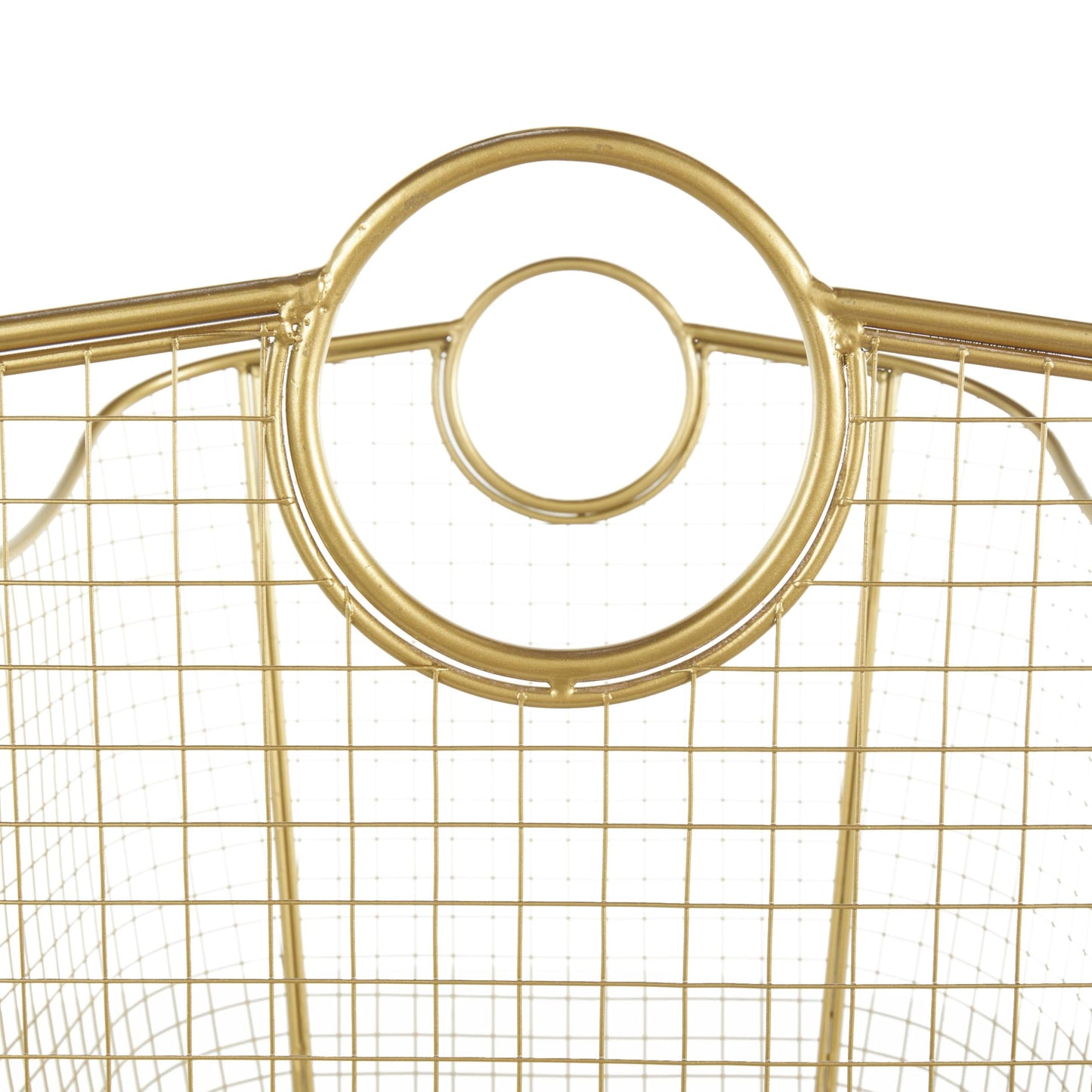 Deco 79 Metal Storage Basket, Basket 20" x 18" x 19", Gold