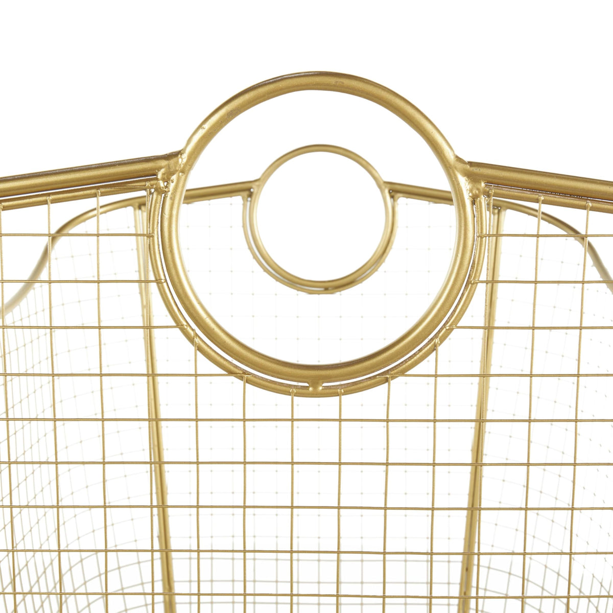 Deco 79 Metal Storage Basket, Basket 20" x 18" x 19", Gold