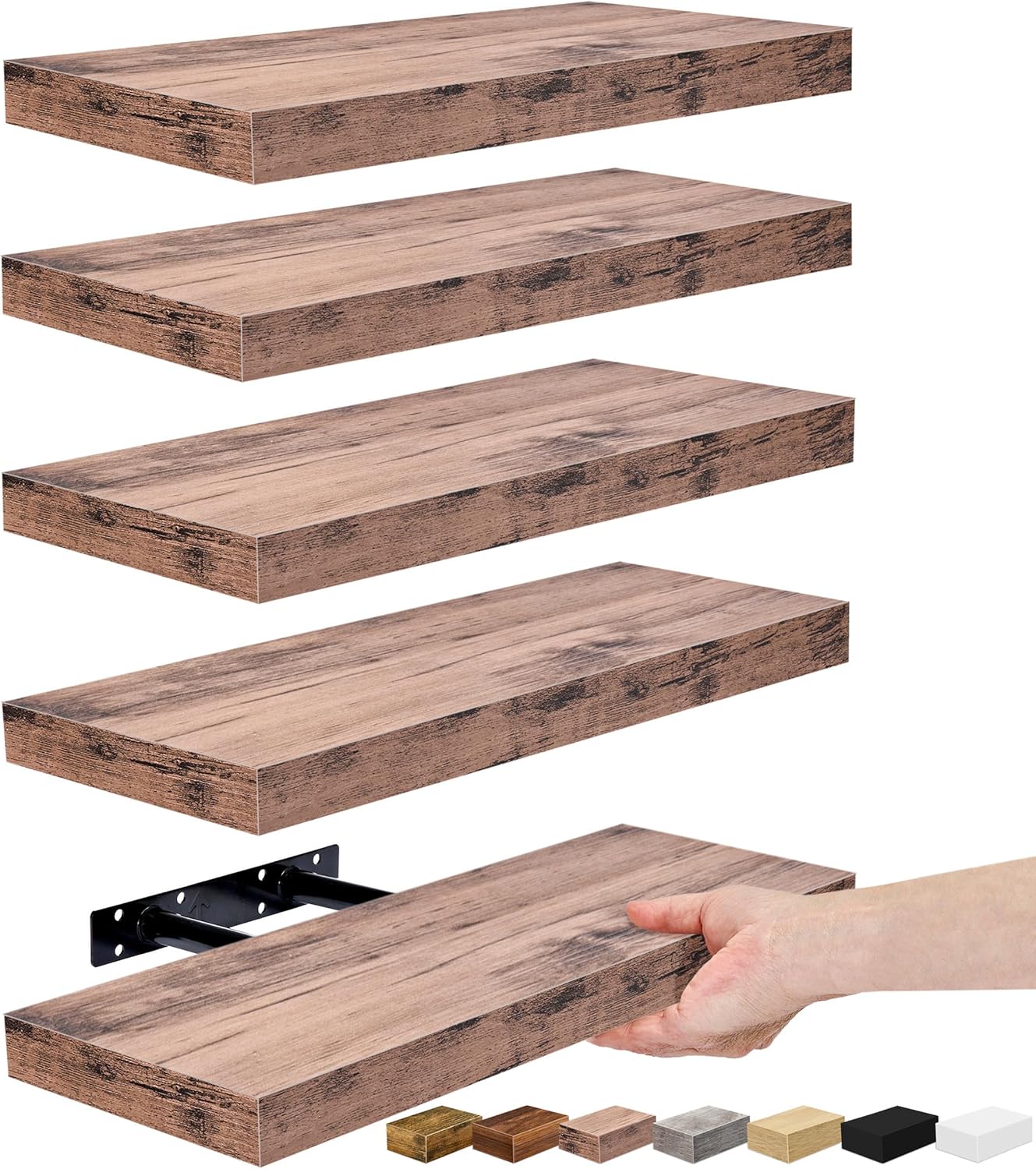 Sorbus Floating Shelves for Wall, Bathroom Shelves Wall Mounted for Kitchen, Bedroom, Living Room