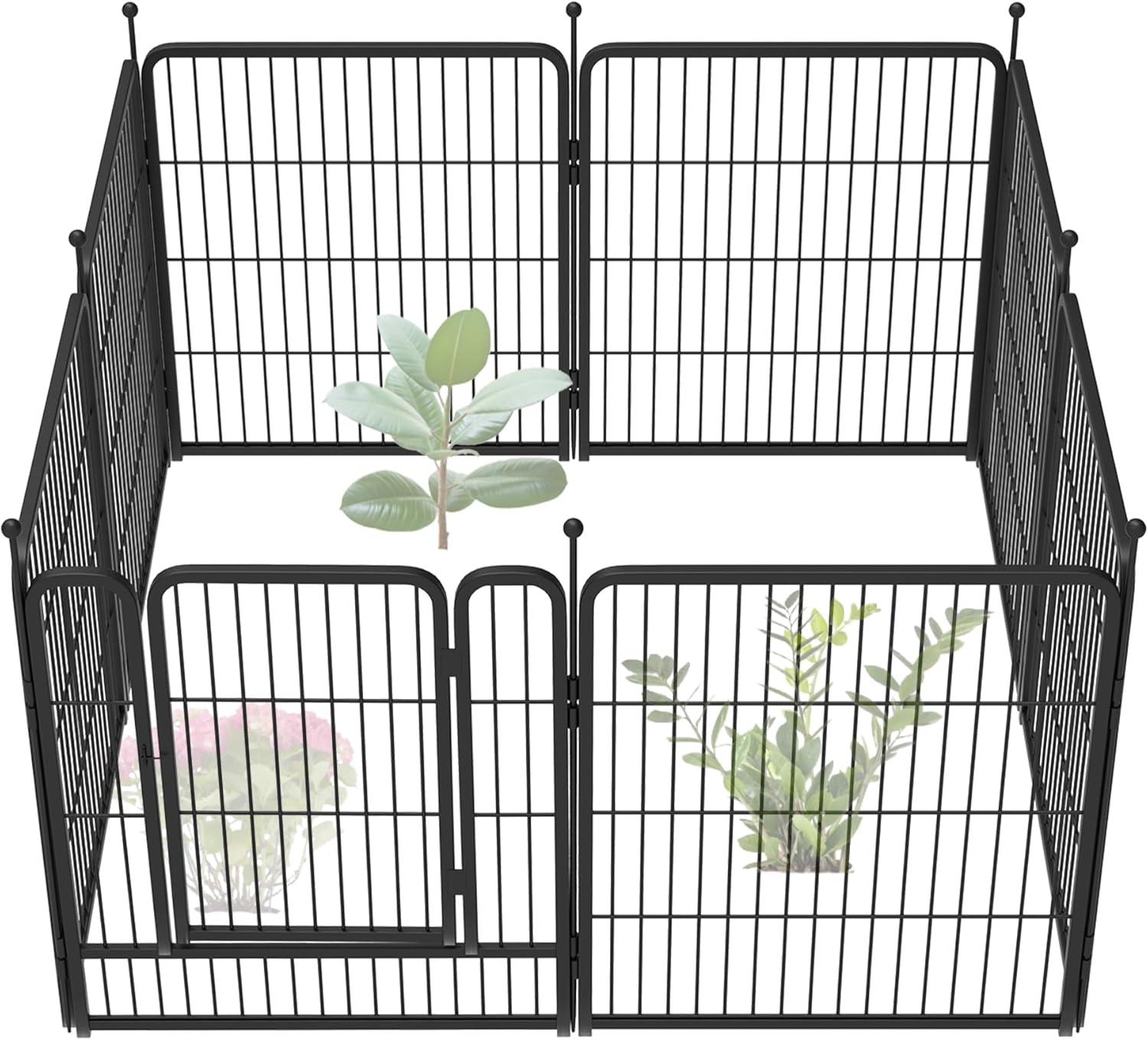 FXW Garden Fence Outdoor for The Yard – 32in(H) x 18.0ft(L) Heavy Duty Metal Animal Barrier for Dog