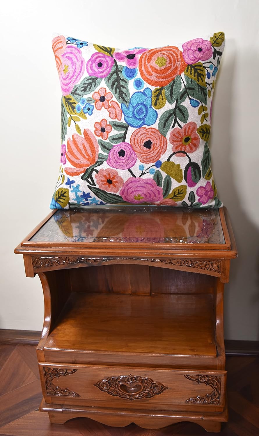 Roses Floral Pillow Cover Flower Farmhouse Chair Cushion Suzani Flowers Pillowcase Boho Florals