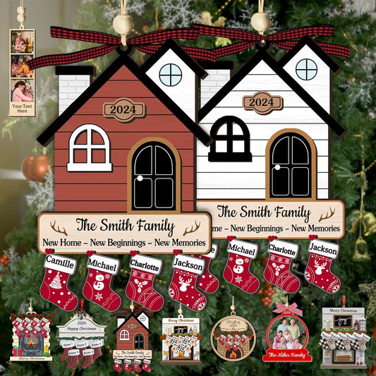 Personalized Christmas Ornaments with Names Custom Family Ornament Customized Xmas Tree Hanging
