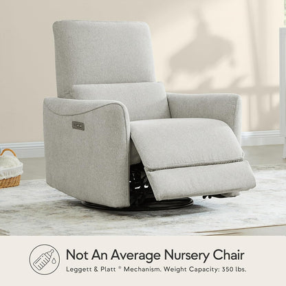 CHITA Power Recliner Chair Swivel Glider, FSC Certified Fabric Living Room Nursery Reclining Sofa