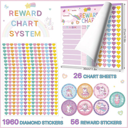 Reward Chart for Kids,Magnetic Behavior Chore Chart for Kids at Home,26 Little Hose Chore
