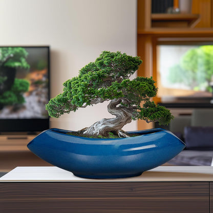 Bonsai Tree Pot 18 Inch - Ceramic Succulent Pots Large Bonsai Planter for Indoor Outdoor Plants