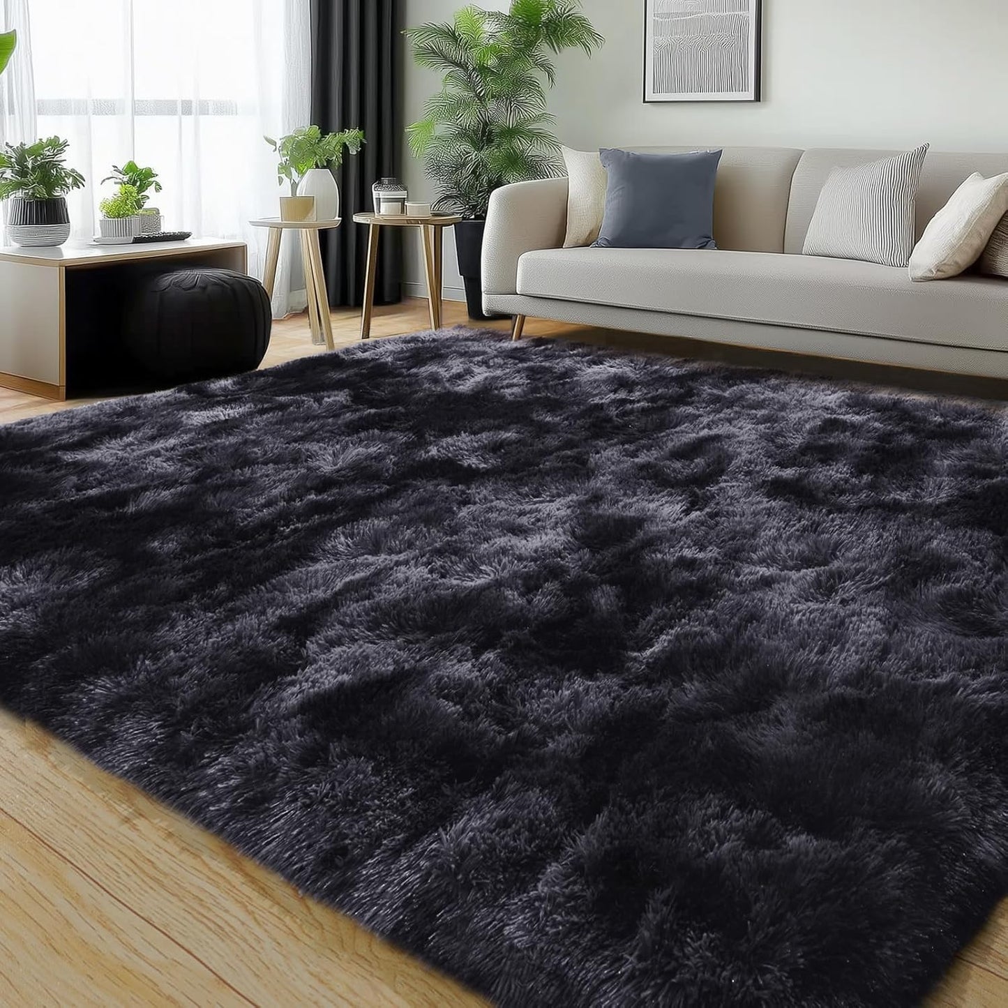 Rezutan Area Rugs 8x10 Living Room, Large Fluffy Rug for Bedroom, Soft Shag Shaggy Fuzzy Carpets