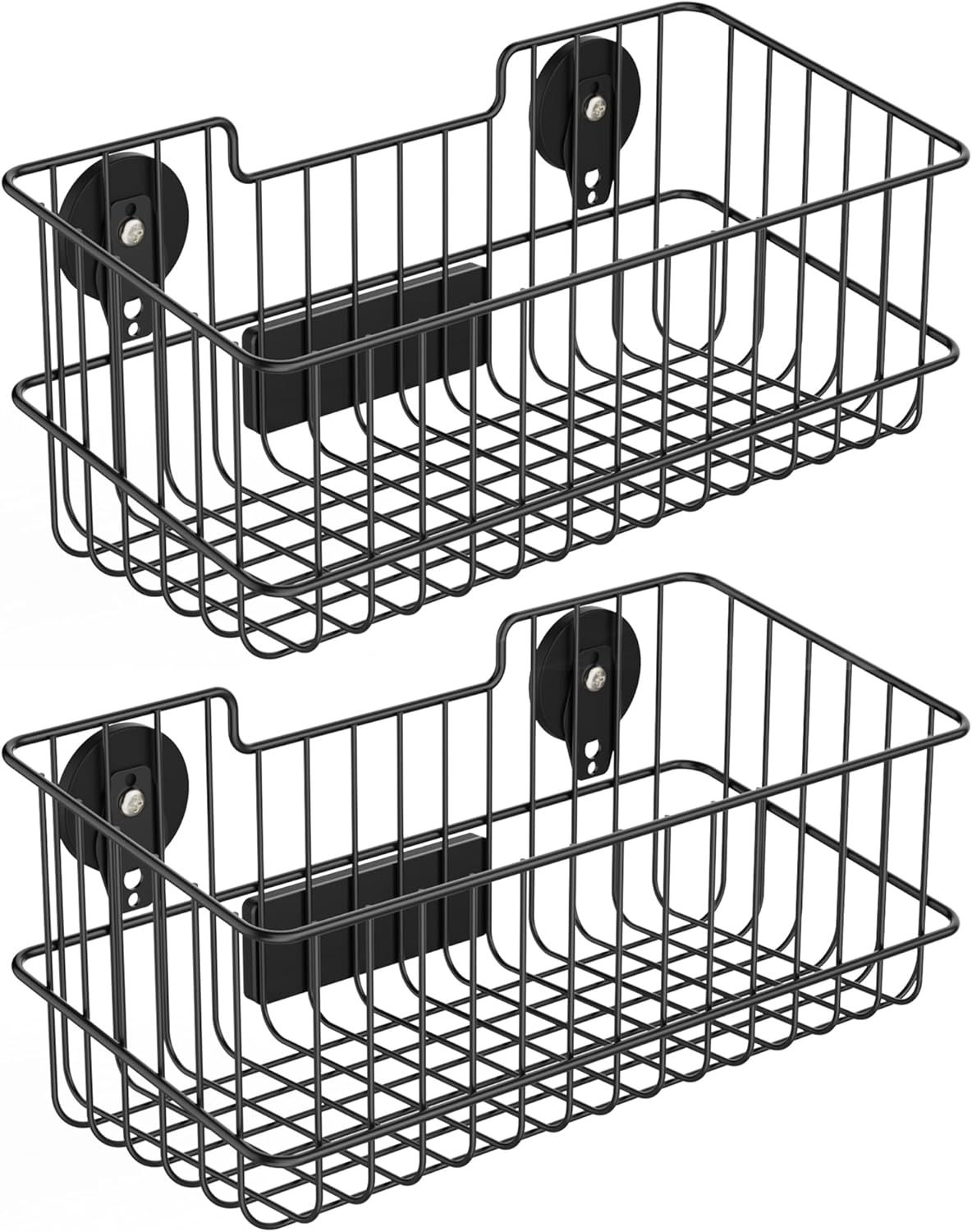 ULIBERMAGNET Magnetic Baskets, Large Capacity Metal Wire Mesh Basket Holder Organizer for Sundry