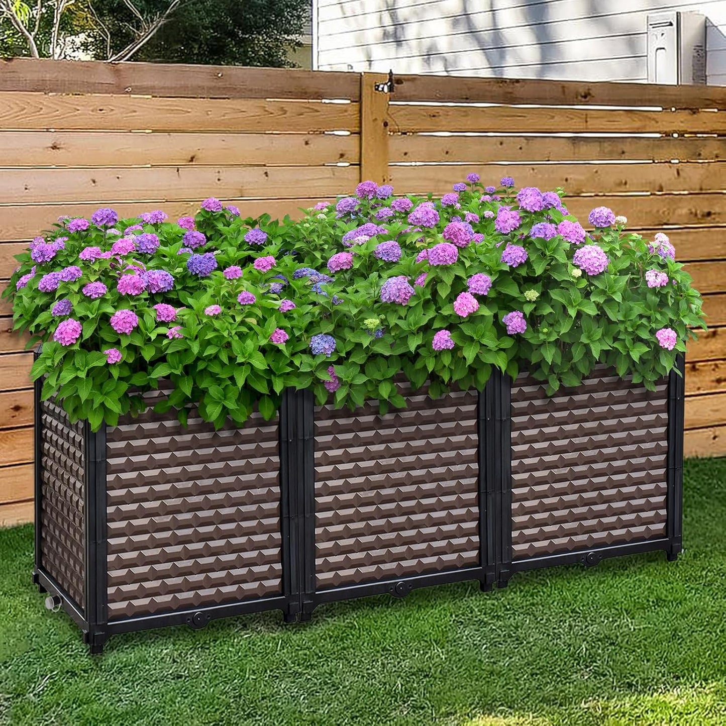 Large Planters for Outdoor Plants - Deepened 20" H, Raised Beds for Gardening Self Watering