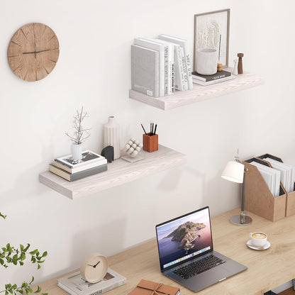 24 x 9 Floating Shelves, 9 Inch Deep Floating Shelf Wall Mounted, 24 Inch Bathroom Shelves Set of