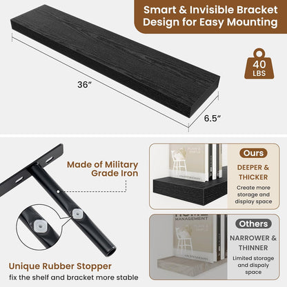 fuqing Floating Shelves for Wall, Bathroom Shelf Wall Mounted for Storage, Shelves with Invisible