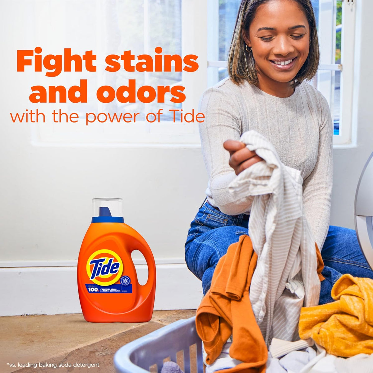 Tide Laundry Detergent Liquid, Original Scent, HE Compatible, 100 Loads, 132 fl oz, Tide Laundry