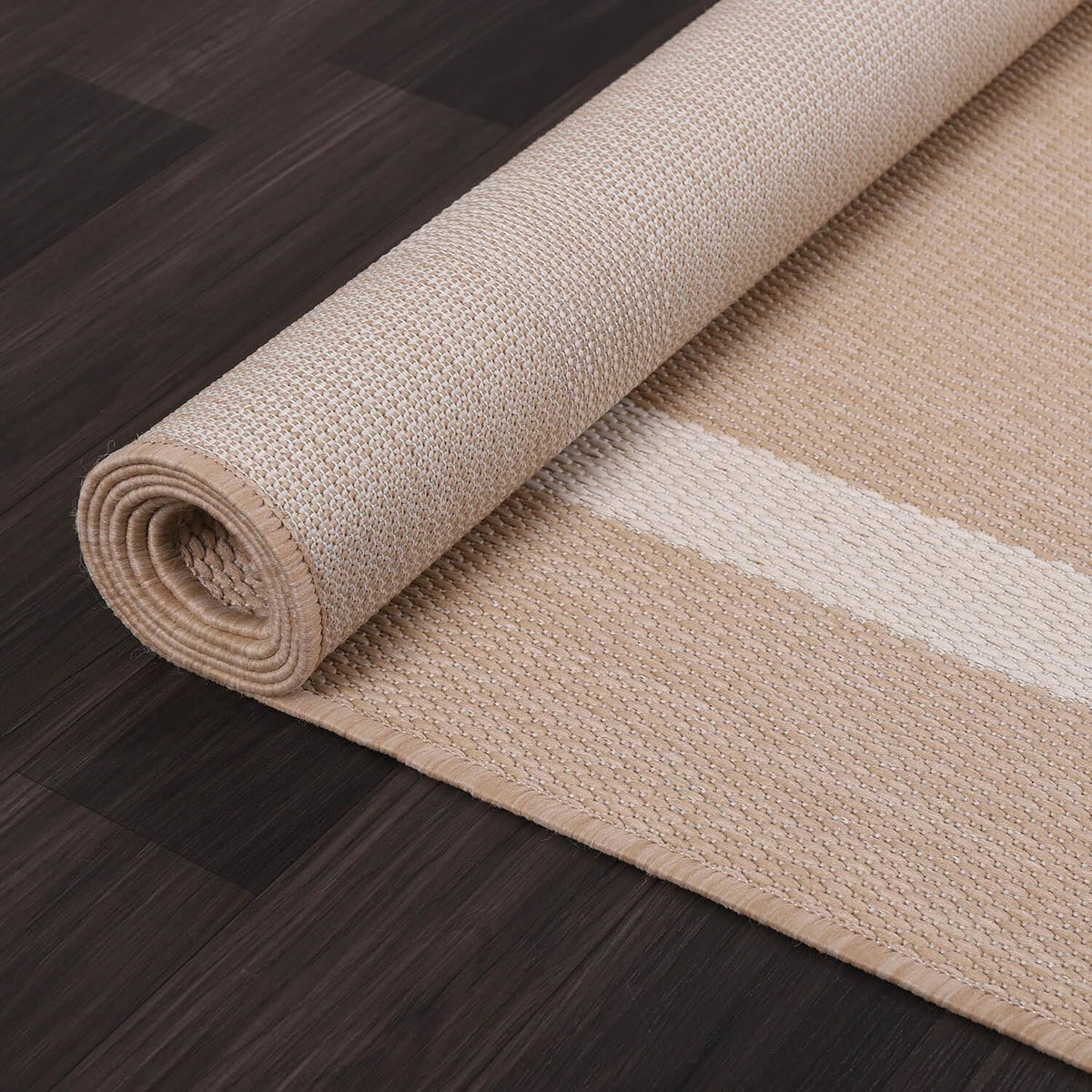 Bordered Outdoor Rug 6x9 Washable Outside Carpet for Indoor Patio Porch Waterproof Easy Cleaning