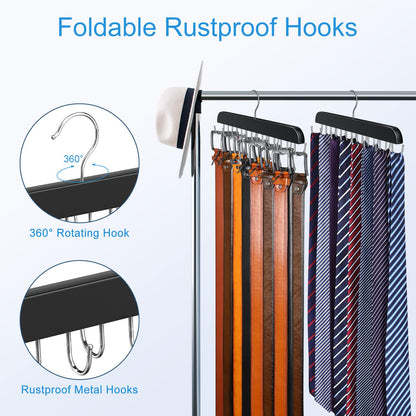 Belt Hanger for Closet Max 42 Belts, Belt Organizer Closet Accessories
