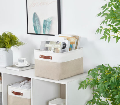 DECOMOMO Storage Bins Fabric Storage Baskets for Shelves, Linen Closet Organization Toys Nursery