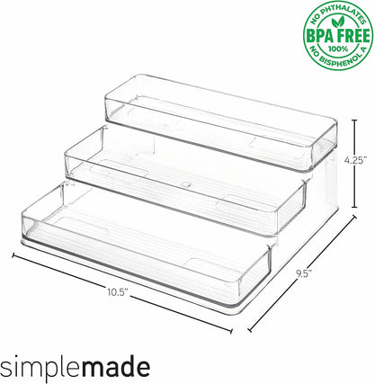 SIMPLEMADE 3-Tier Spice Rack Organizer - Versatile Storage Shelf for Kitchen, Bathroom, Bedroom &