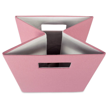 DII Fabric Storage Cube Organizer Bin 13x13x13 Foldable, Rose