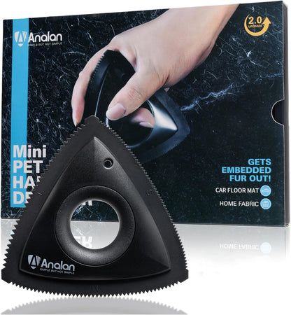 Analan Mini Pet Hair Remover for Car Detailing Supplies, Carpet Dog Hair Remover for Car Interior