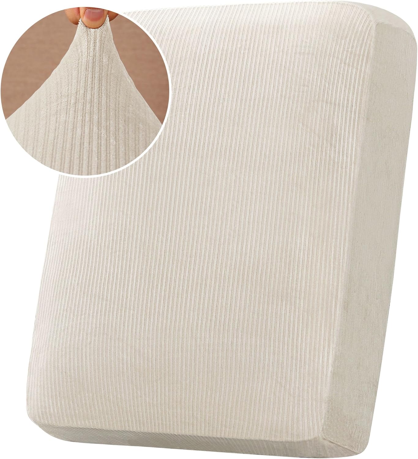 H.VERSAILTEX Velvet Stretch Couch Cushion Cover Plush Cushion Slipcover for Chair Cushion Furniture