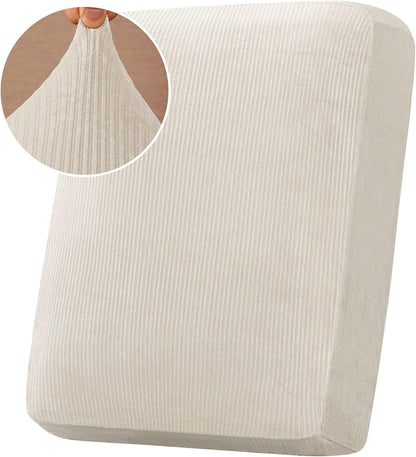 H.VERSAILTEX Velvet Stretch Couch Cushion Cover Plush Cushion Slipcover for Chair Cushion Furniture