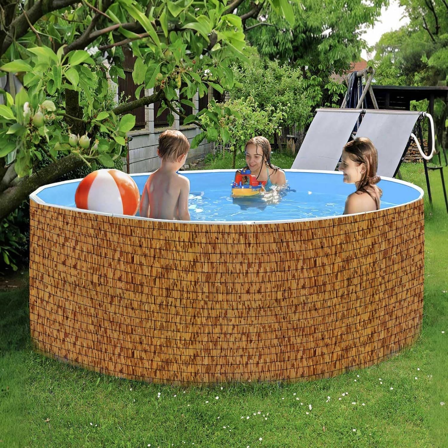 Bamboo Fence,Reed Fencing 4Feet High Bamboo Privacy Screen Outdoor for Patio, Reed Screen for