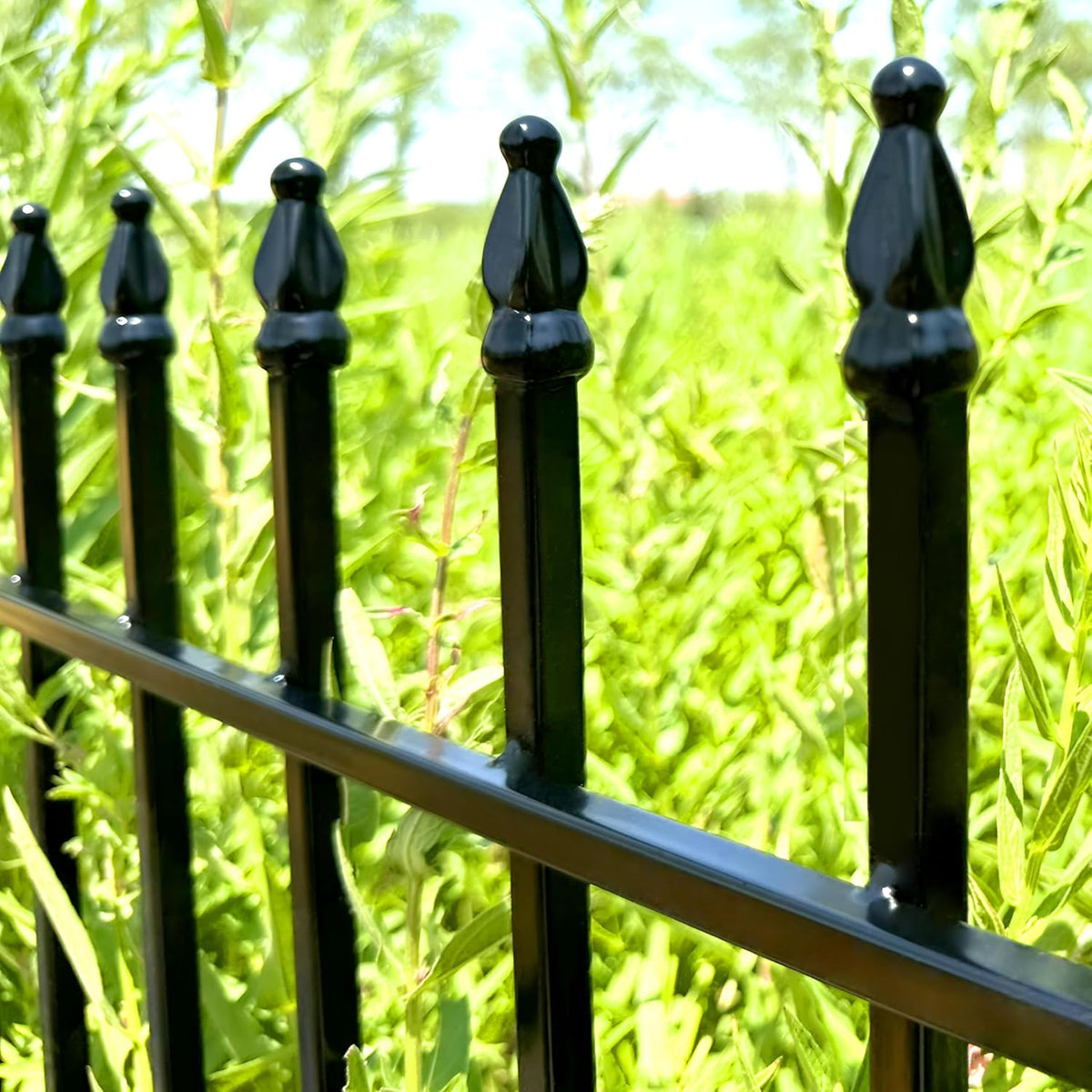 Metal Decorative Garden Fence 24" Wide x 24" High (5 Panels, Total Length 10 feet), Metal Border