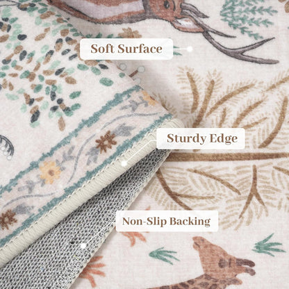 OJIA Jungle 8x10 Area Rugs for Living Room Bedroom Large Washable Rugs, Thin Modern Nursery Rug