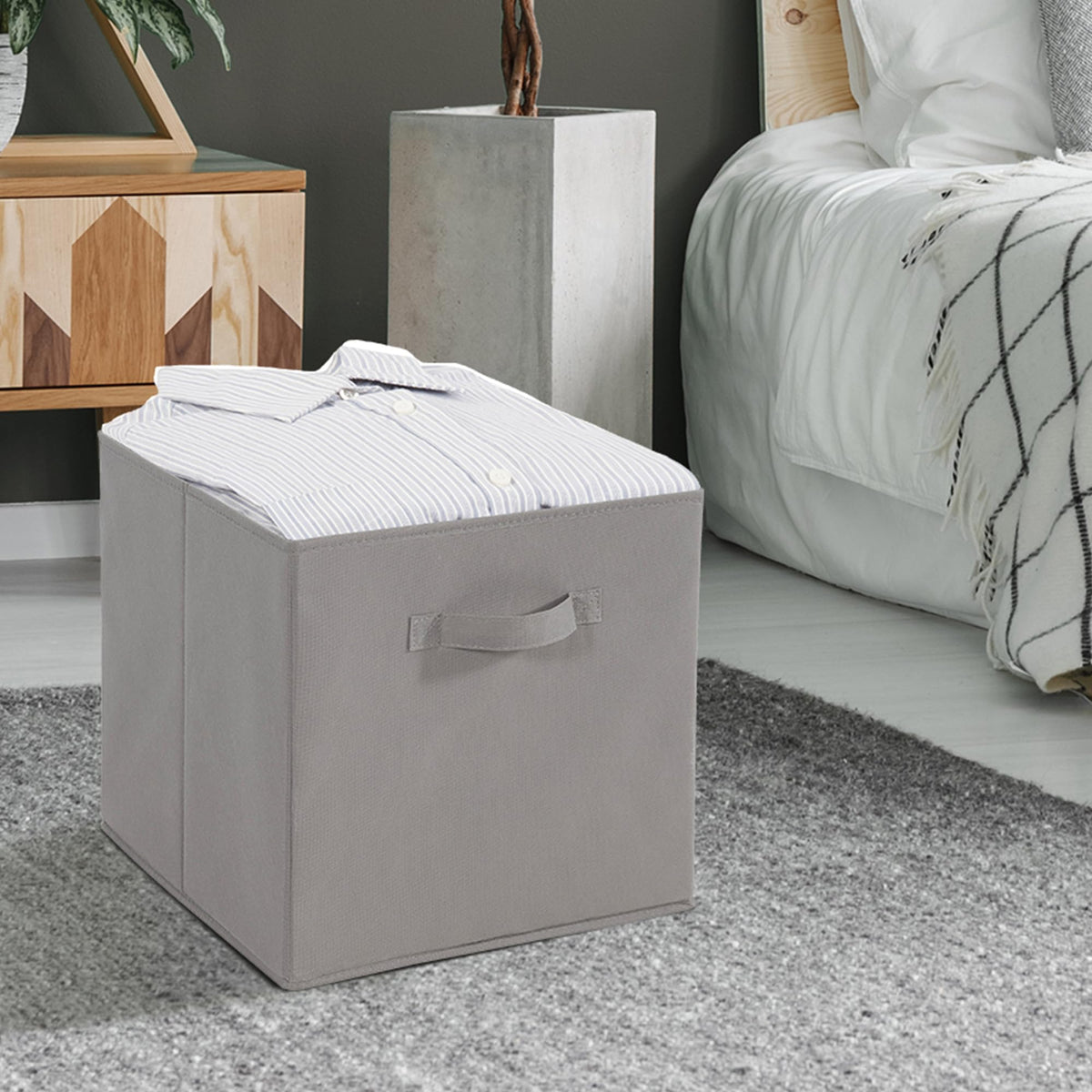 STORAGEIDEAS 11" Fabric Storage Bins, Foldable Storage Cubes, Heavy Duty Cube Organizer for Home