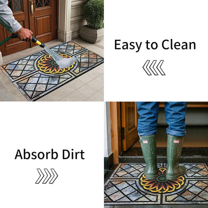 Door Mat Welcome Mat, Heavy Duty Door Mat 17.7 x 29.5 Inch Front Door Mat Rug Doormat for Outdoor