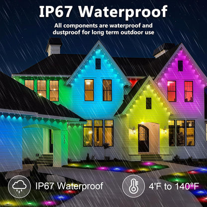 100ft Permanent Outdoor Lights,for House Roof, Christmas, Holiday, Party, Daily Lighting, IP67