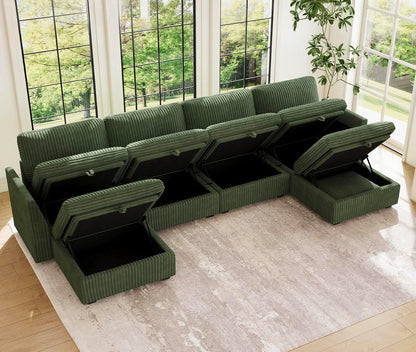 Belffin Modular Sectional Sofa with Storage Ottoman, Oversized Cloud Couch Sectional with Extra