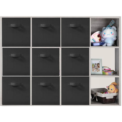 STORAGEIDEAS 11x11 Inch Storage Bins Cubes, Fabric Foldable Storage Box, Collapsible Closet