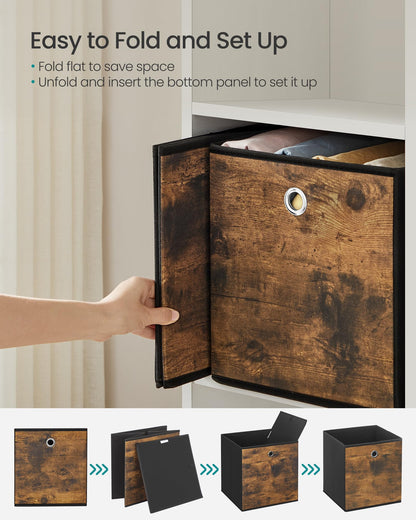 SONGMICS Storage Cubes, Set of 8, 11-Inch Foldable Closet Organizers