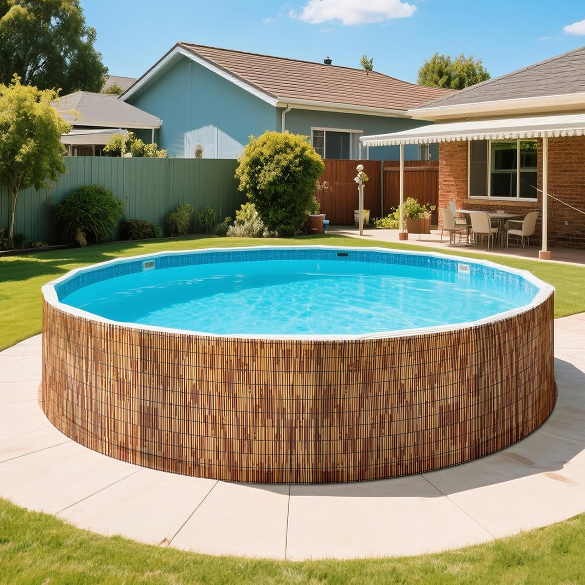 ZNCMRR Reed Fencing Rolls Natural Bamboo Fence 5.5 Feet High Privacy Screen Curtains Fence for