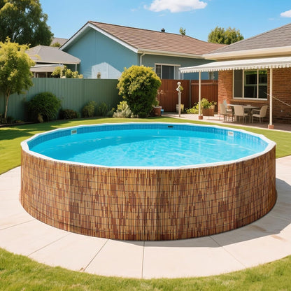 ZNCMRR Reed Fencing Rolls Natural Bamboo Fence 5.5 Feet High Privacy Screen Curtains Fence for