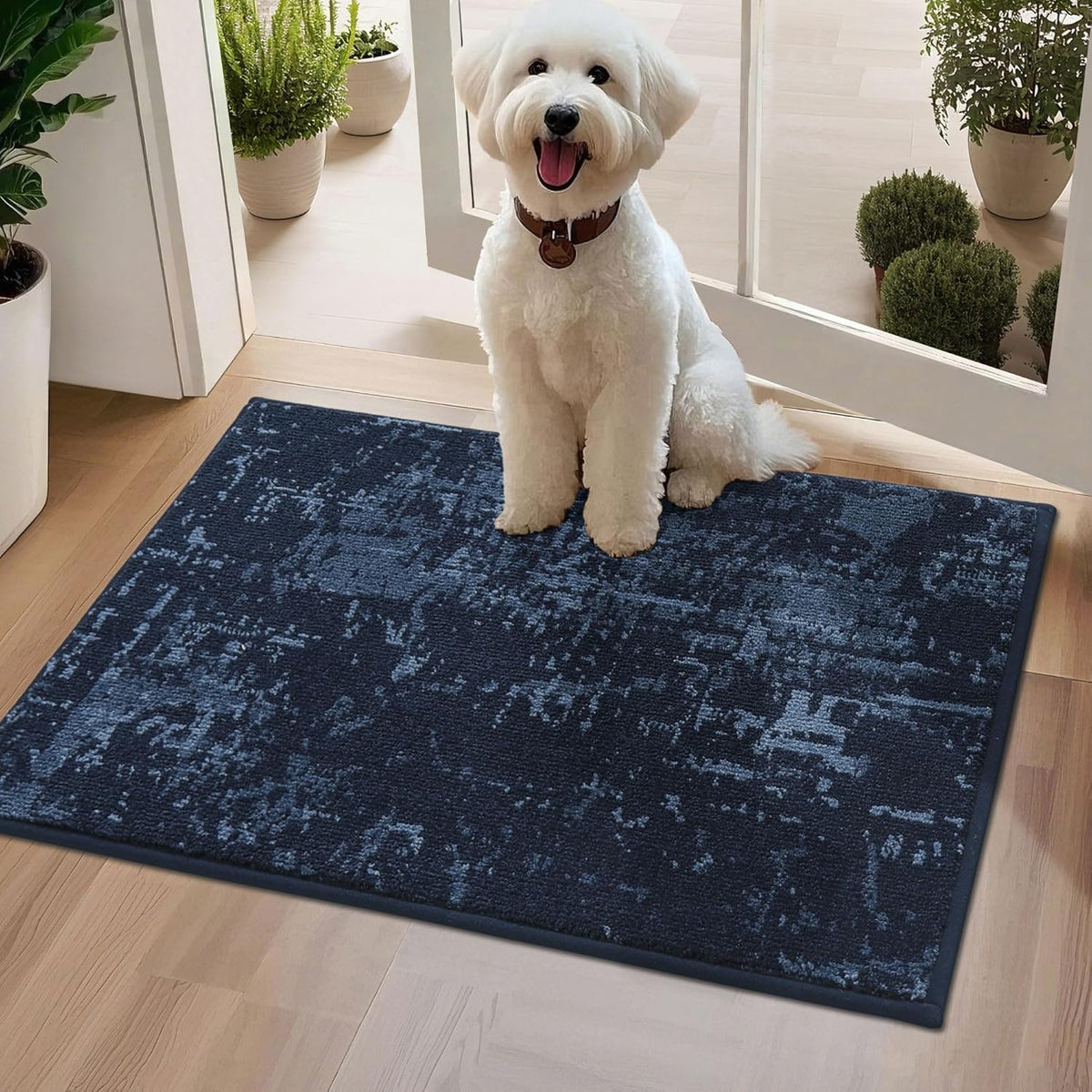 BEQHAUSE Dirt Trapper Door Mat 20"x32" Non-Slip Door Mats Washable Entryway Rugs Stain Resistant