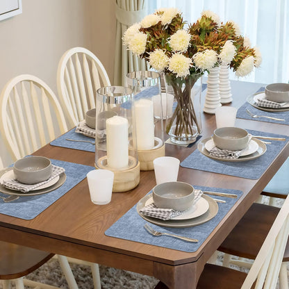 Maxpearl Faux Leather Placemats Set of 4, Waterproof - Wipe Clean - Heat Resistant - Anti Slip