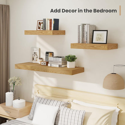 Heimlove 12" Deep Floating Shelves, 36 x 12 Inch Wall Mounted Long Floating Shelf with Invisible