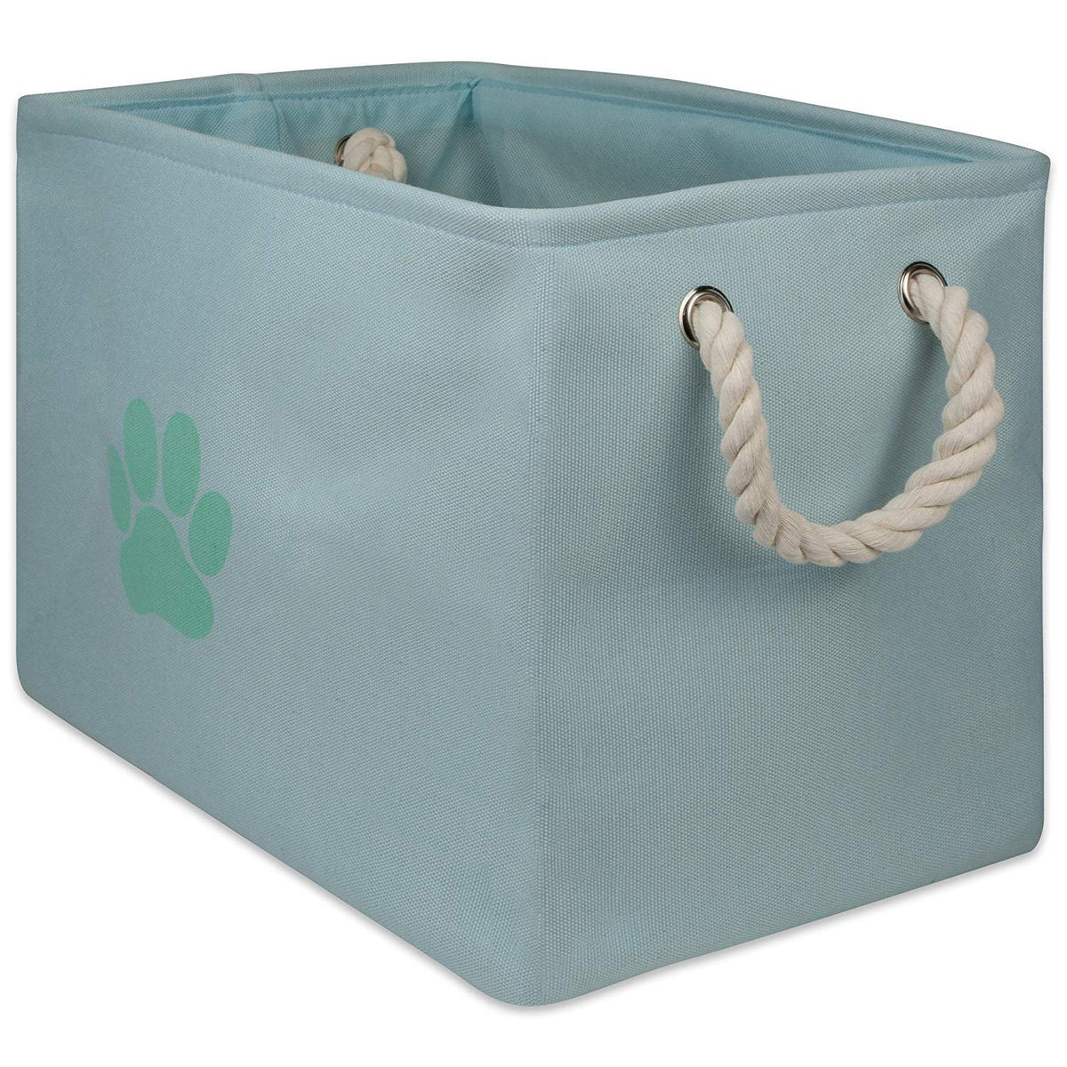 Bone Dry Pet Storage Collection Collapsible Bin, Medium Rectangle, Aqua