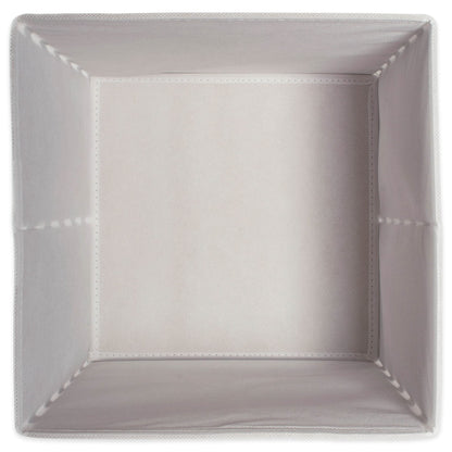 DII Woven Polyester Storage Bin, Polka Dot, White & Gold, Small Set of 4