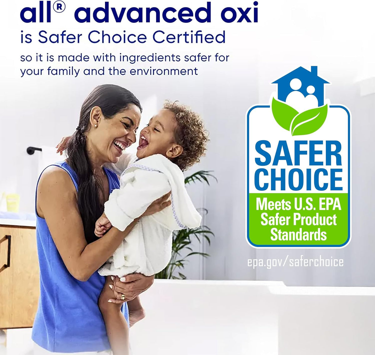 all Liquid Laundry Detergent, Free Clear for Sensitive Skin with OXI, Unscented and Hypoallergenic