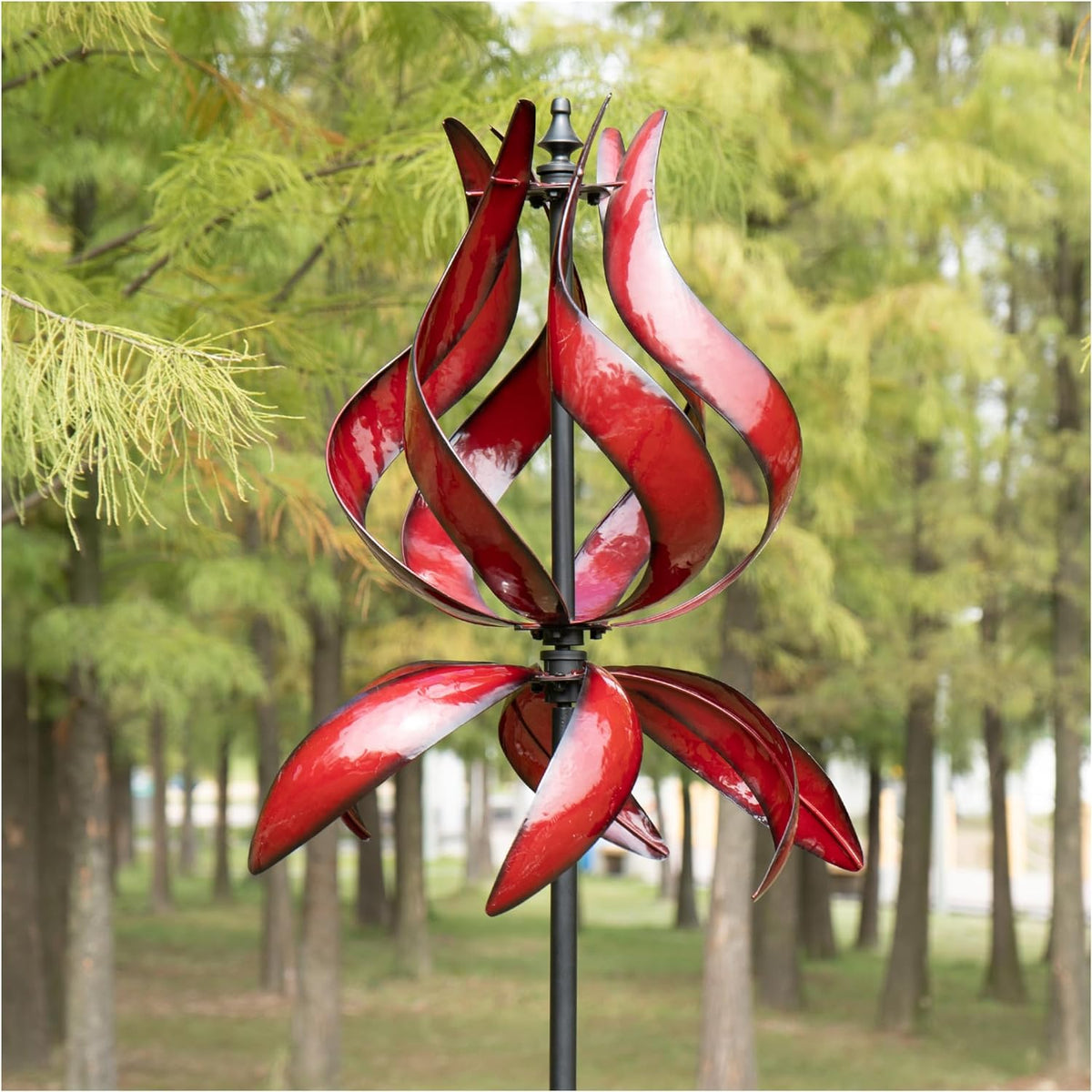 Large Garden Wind Spinner - Tulip Outdoor Yard Wind Sculptures & Spinners, Garden Decor Gift Ideas